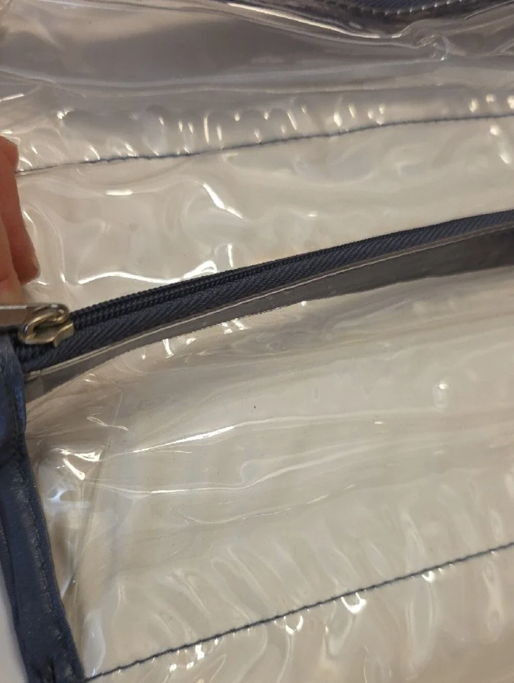 Lancôme Clear Toiletry Bag with Sliver Trim